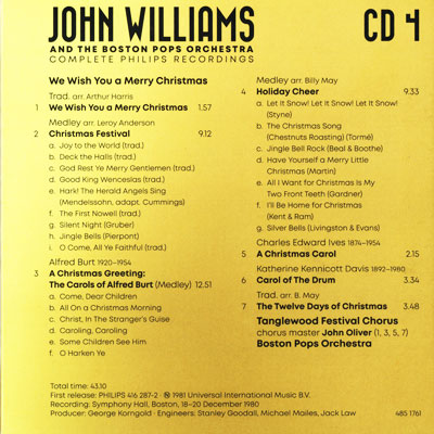 We Wish You a Merry Christmas CD tracks