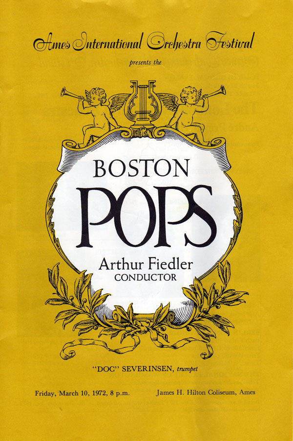 Cover from Program from Boston Pops Concert in 1972