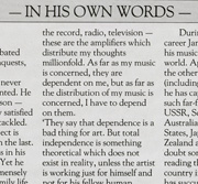 Article: In His Own Words