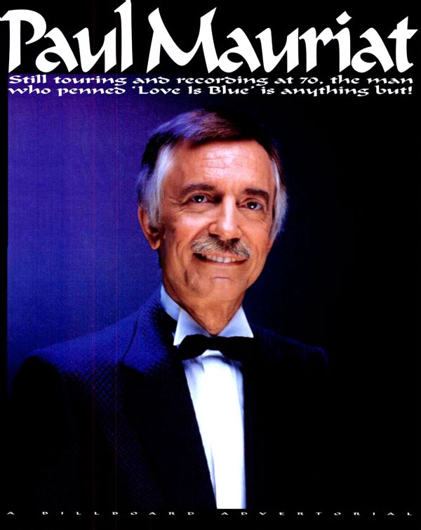 Magazine photo of Paul Mauriat from Billboard Magazine 1996